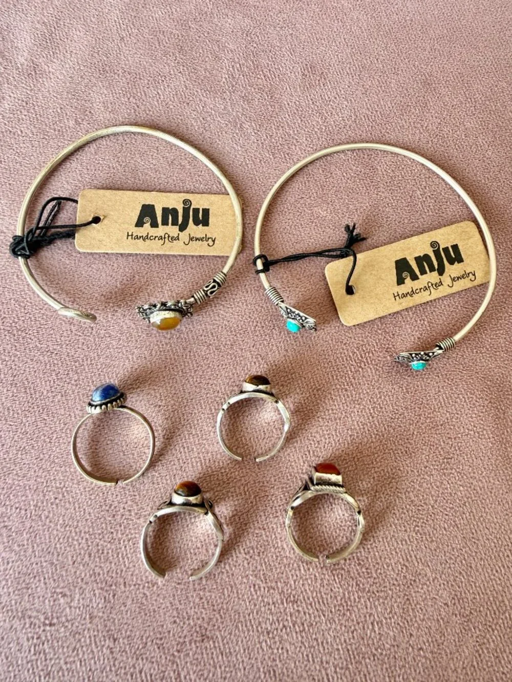 6 pcs‎ Anju Tanvi Collection Rings/Bracelets -  Adjustable